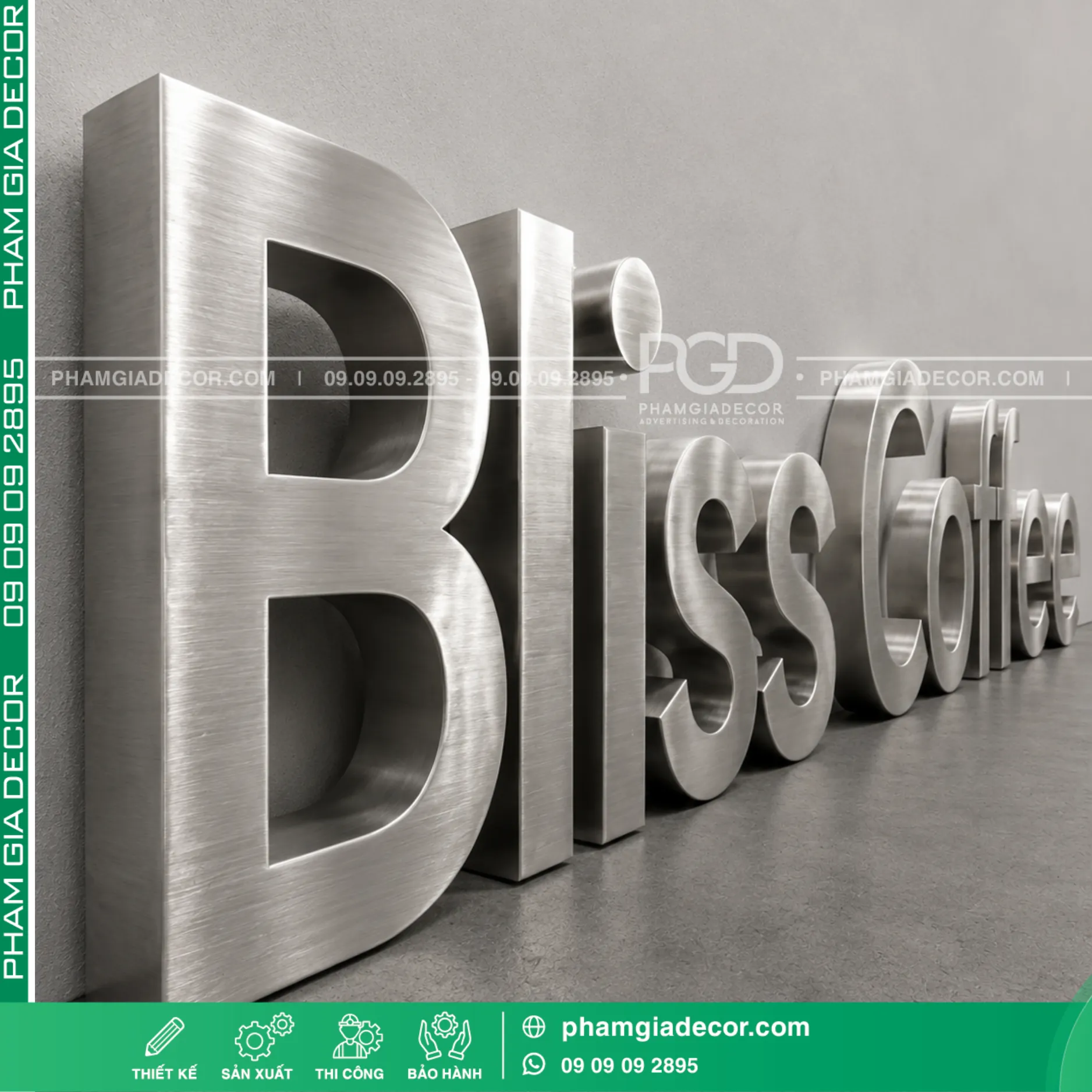 Dự án thi công trọn gói bảng hiệu quán cà phê Bliss coffee 12 Dự án thi công trọn gói bảng hiệu quán cà phê Bliss coffee