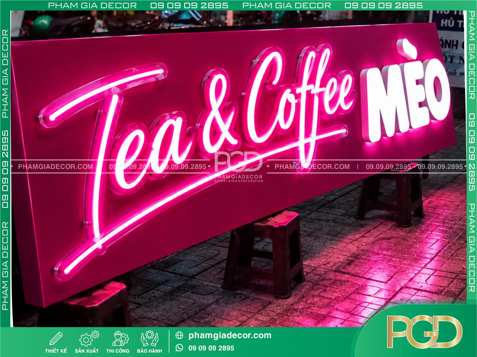 Bảng led neon sign quán trà sữa 2 Bảng led neon sign quán trà sữa