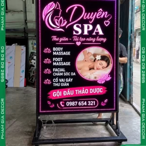 Biển led vẫy spa thẩm mỹ viện 9 bang led ruoi spatham my vien 1