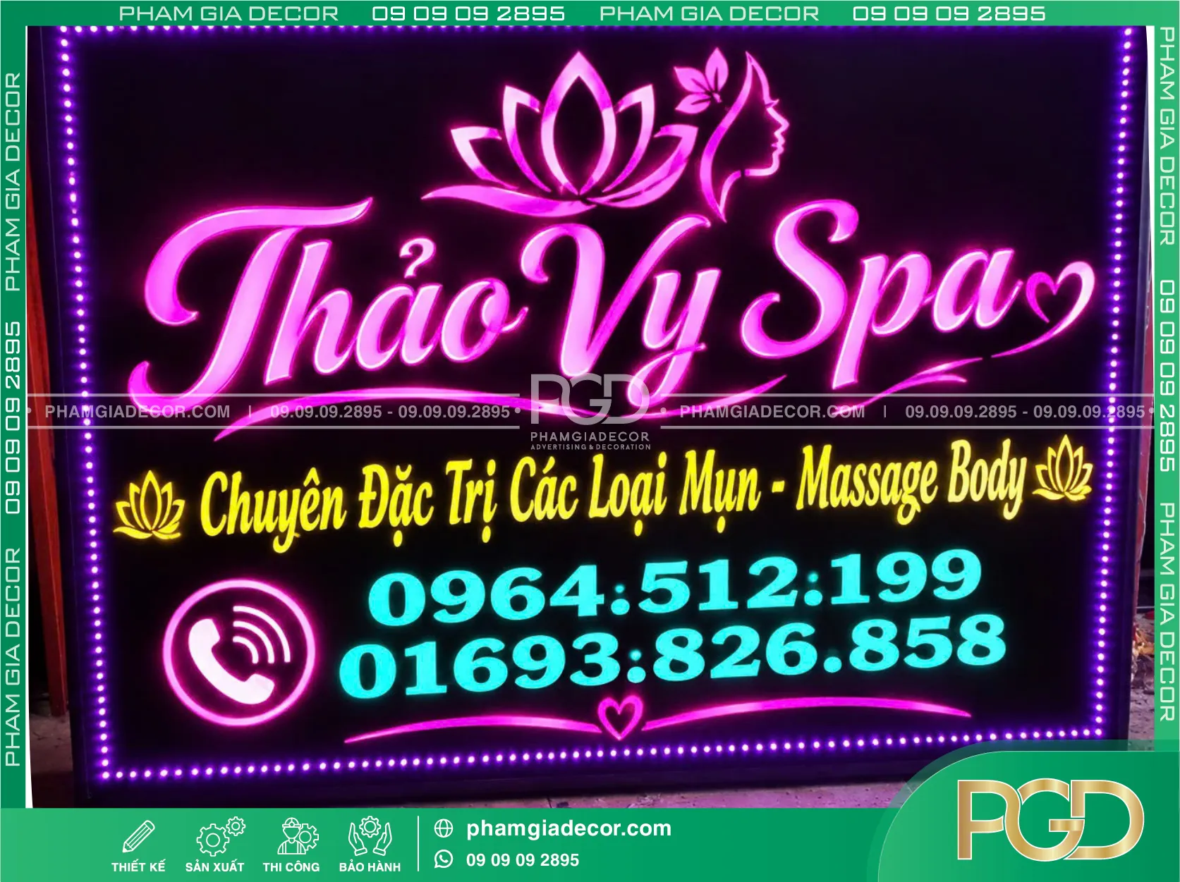 Biển led vẫy spa thẩm mỹ viện 3 Biển led vẫy spa thẩm mỹ viện