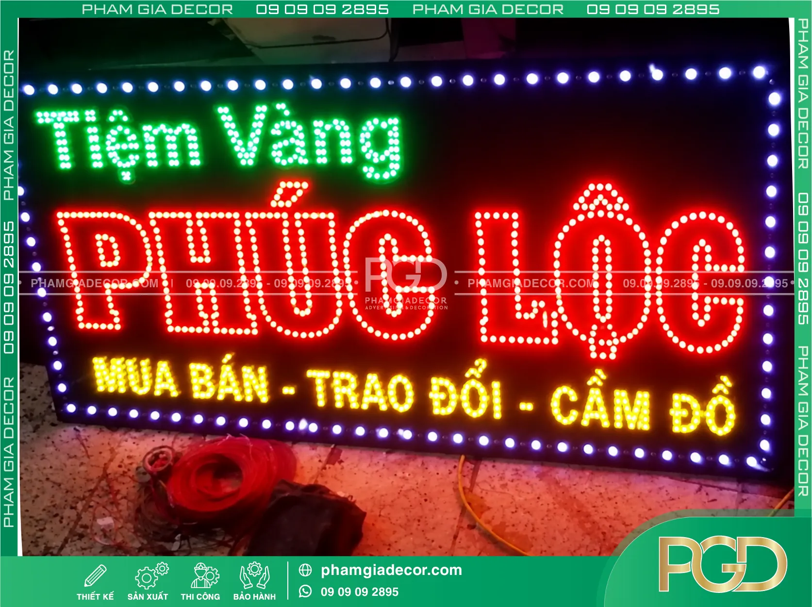 Biển vẫy LED ruồi tiệm cầm đồ| Bảng Vẫy theo yêu cầu TPHCM 20 bang led ruoi tiem cam do 10