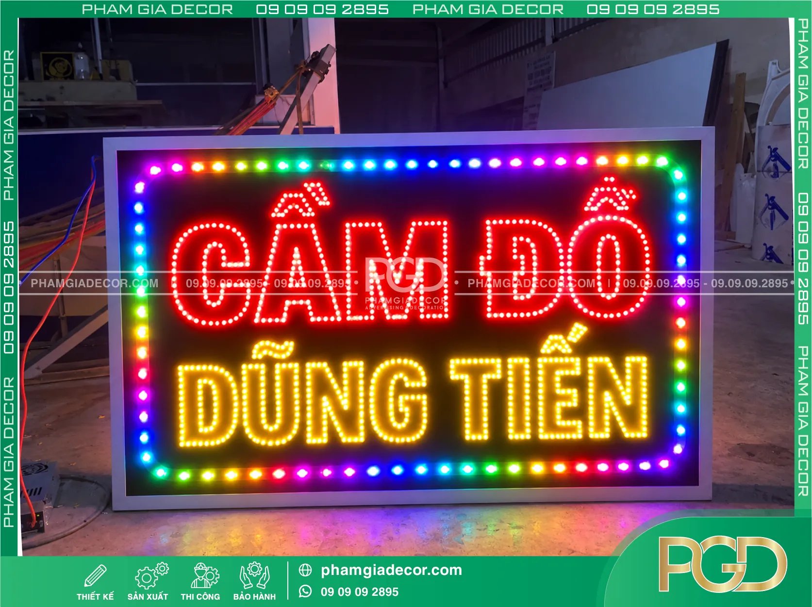 Biển vẫy LED ruồi tiệm cầm đồ| Bảng Vẫy theo yêu cầu TPHCM 19 bang led ruoi tiem cam do 9