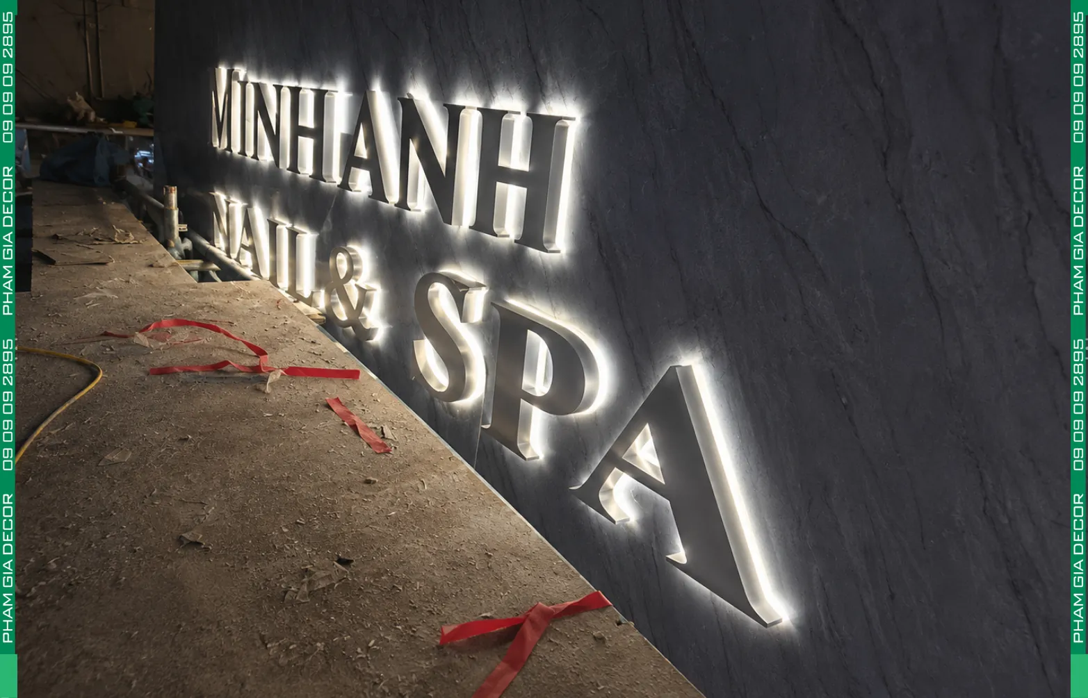 Bảng hiệu alu chữ nổi inox đế mica cháo 18 Bảng hiệu alu chữ nổi inox đế mica cháo