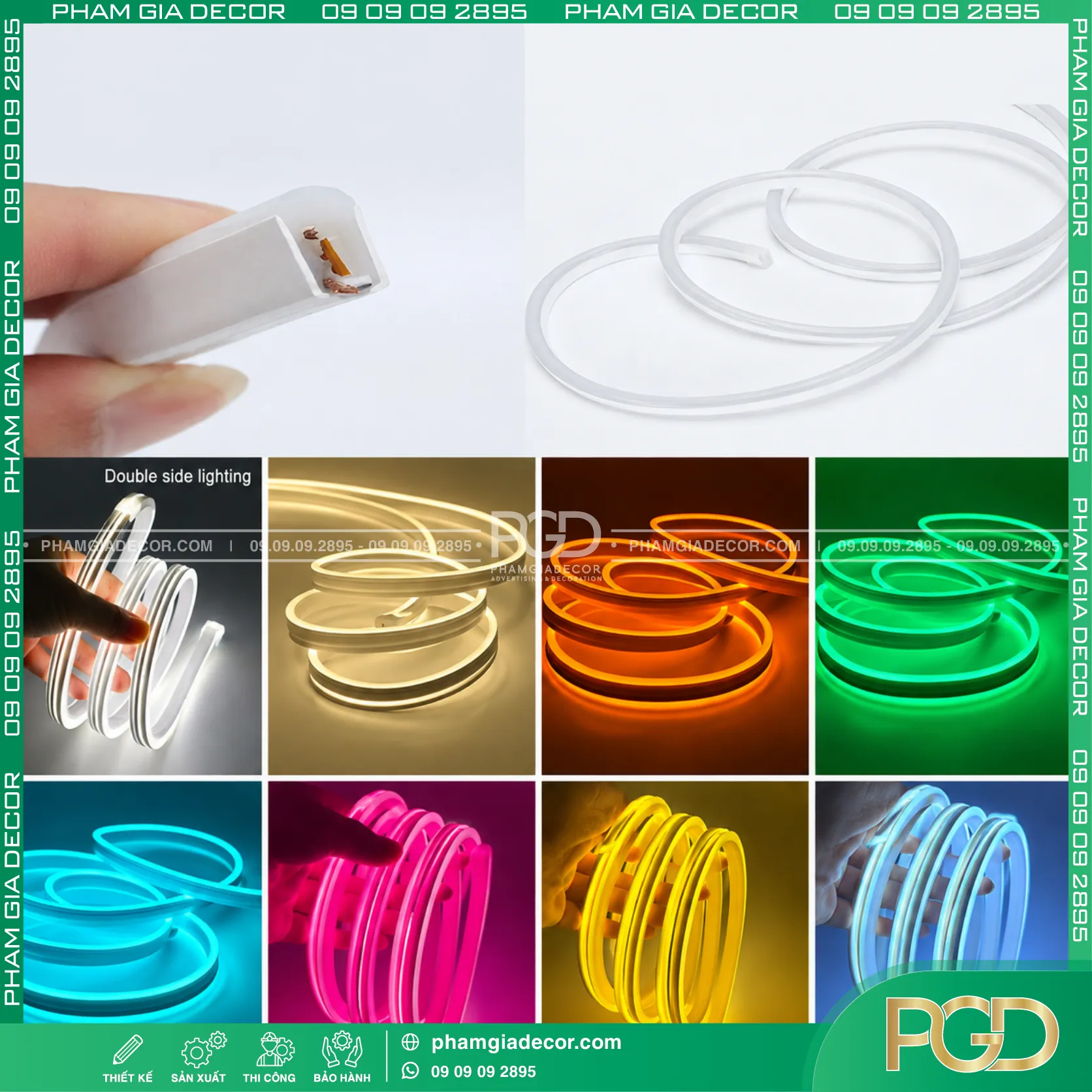 Dây led neon sign làm bảng hiệu quảng cáo 2 Dây led neon sign làm bảng hiệu quảng cáo