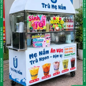 Dán decal xe trà sữa trà mẹ nấm theo yêu cầu 7 decal dan xe tra sua 1