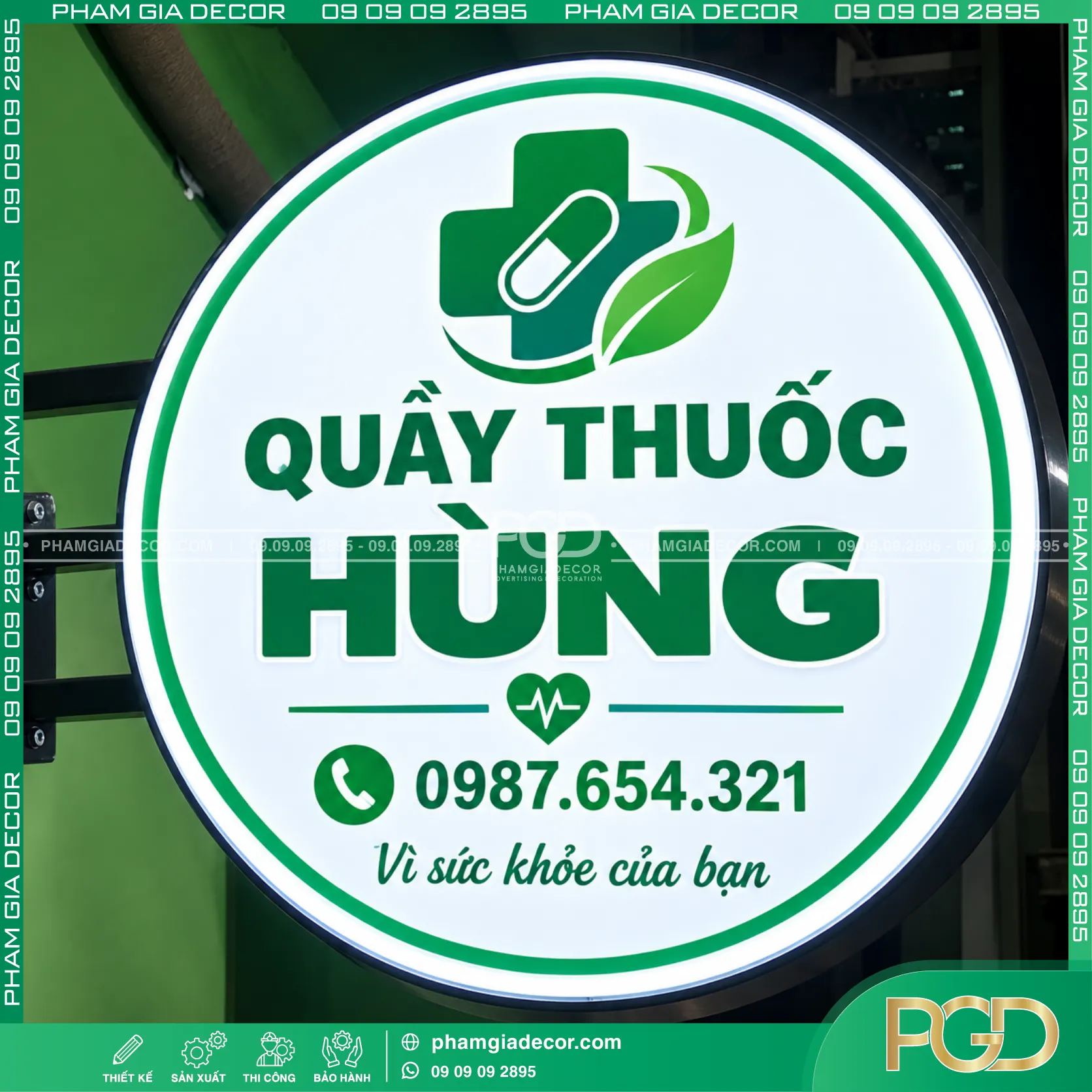 Hộp đèn hút nổi tròn 40cm 18 Hộp đèn hút nổi tròn 40cm