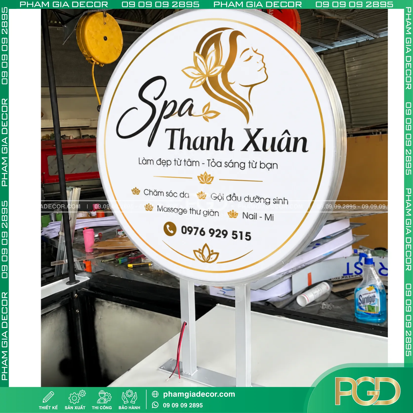 Hộp đèn hút nổi tròn 40cm 12 Hộp đèn hút nổi tròn 40cm