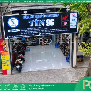 Bảng hiệu bạt căng khung nhôm Tín 69 10 lam bang hieu bat 14