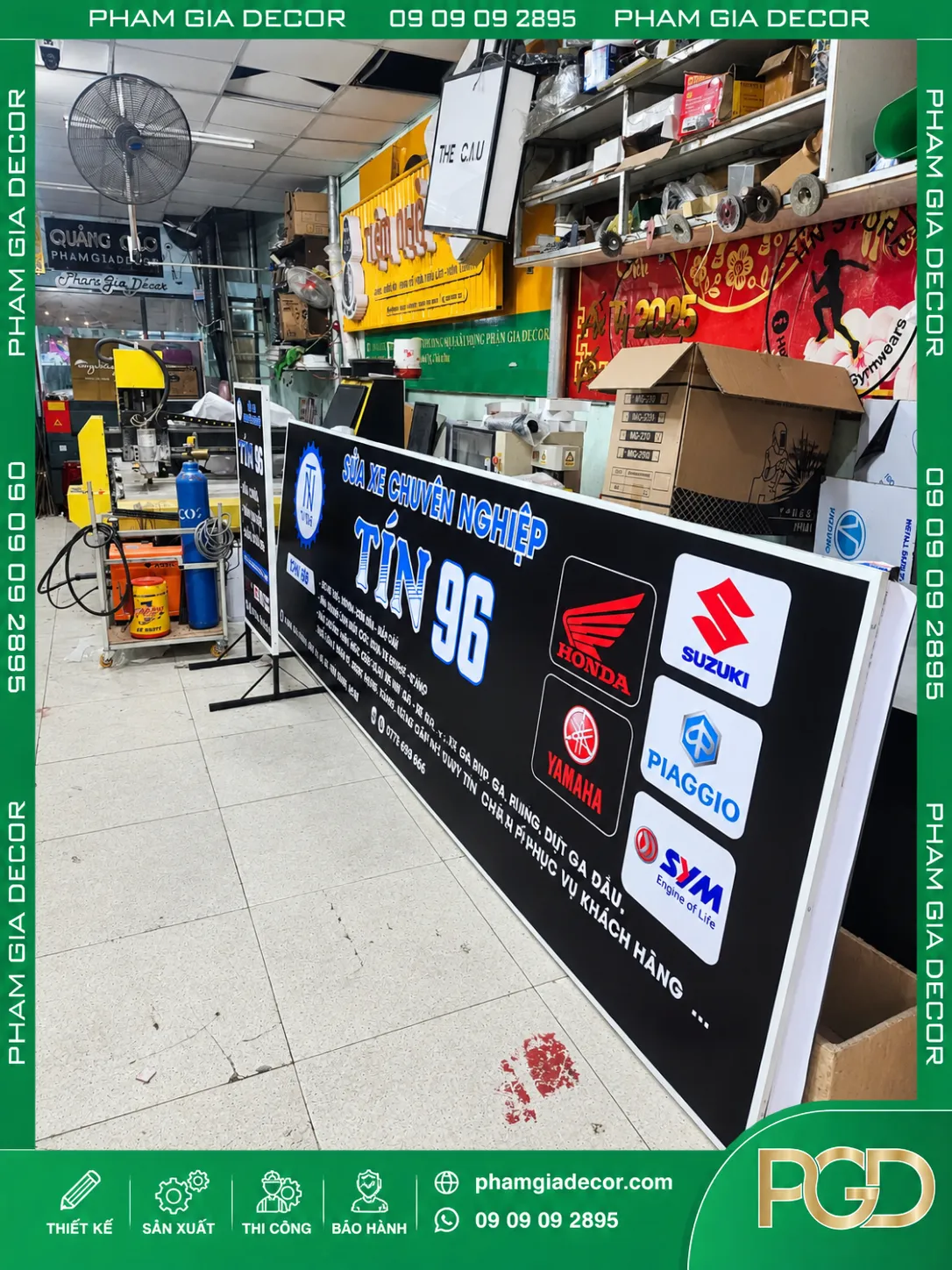 Bảng hiệu bạt căng khung nhôm Tín 69 18 Bảng hiệu bạt căng khung nhôm Tín 69