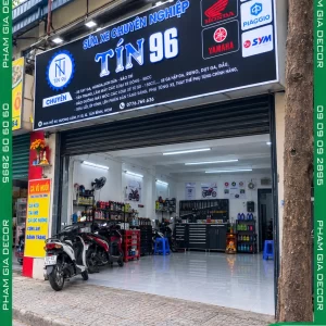 Bảng hiệu bạt căng khung nhôm Tín 69 9 lam bang hieu bat 19