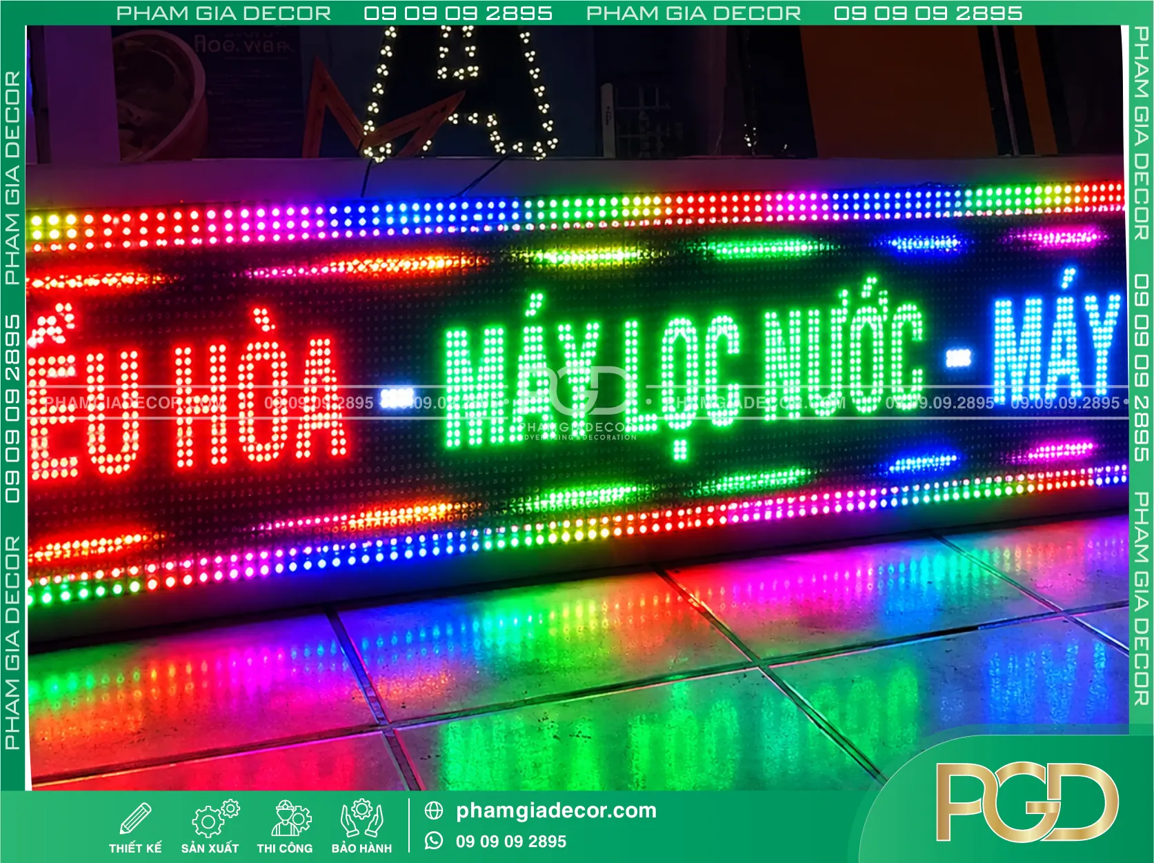 Làm bảng led chạy chữ 15 Làm bảng led ma trận full màu