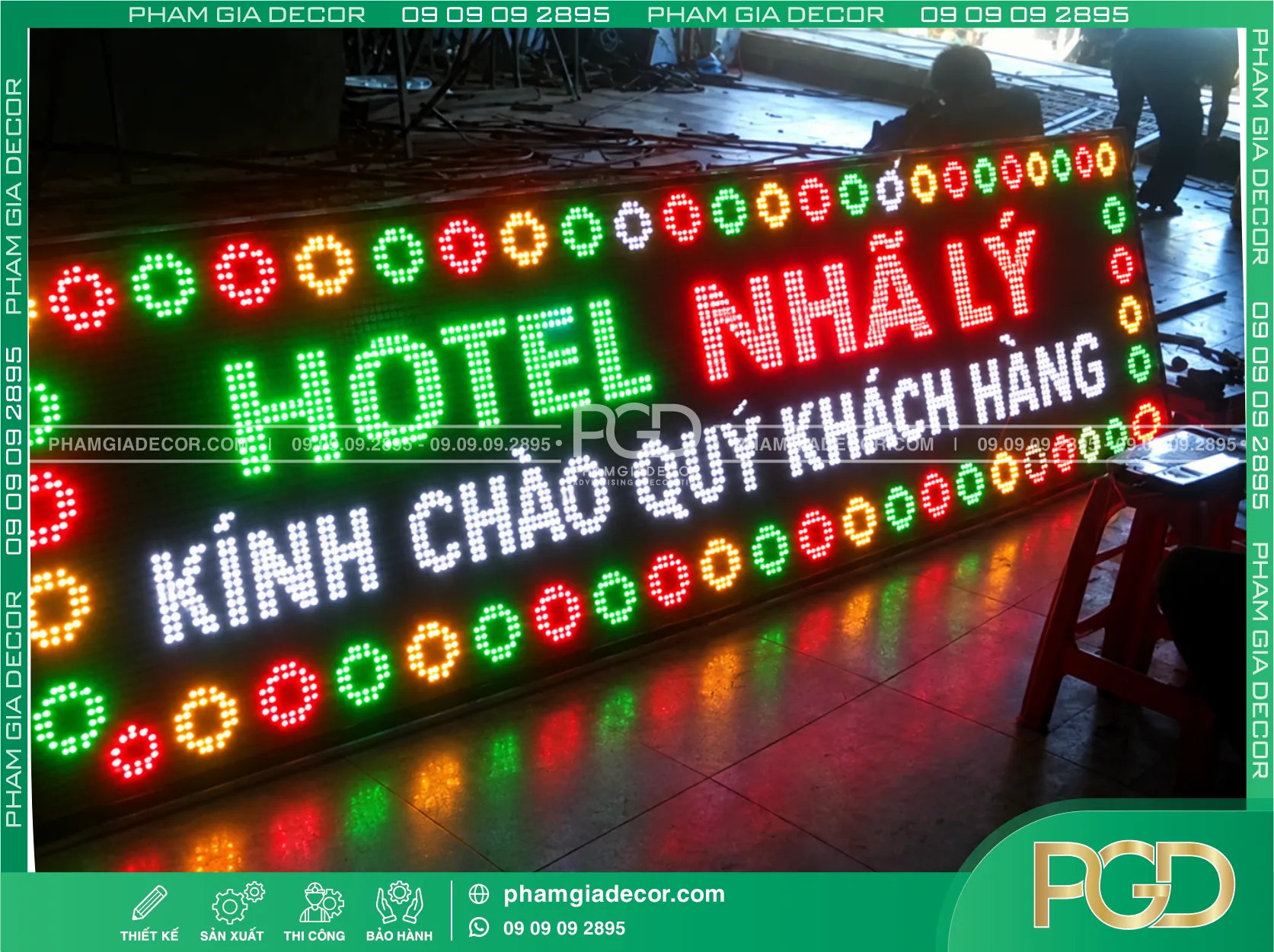 Làm bảng led chạy chữ 18 Làm bảng led ma trận full màu