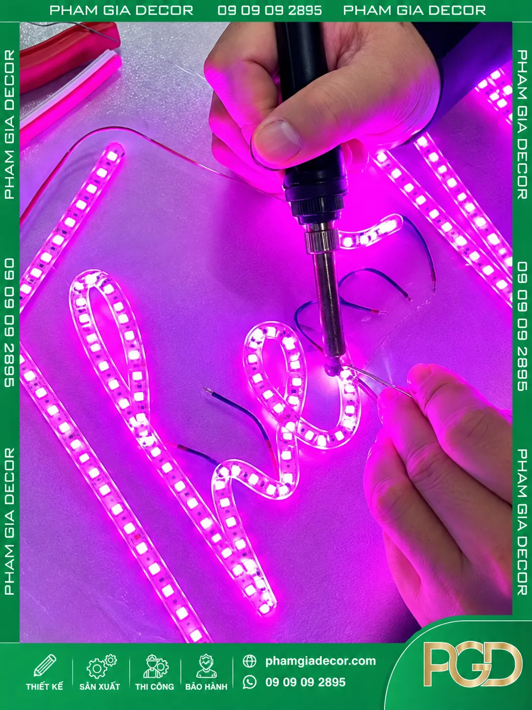 Dây led neon sign làm bảng hiệu quảng cáo 12 Dây led neon sign làm bảng hiệu quảng cáo