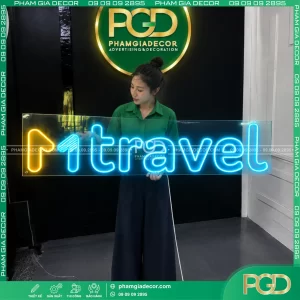 Bảng LED Neon Sign chữ 2 nét 9 led neon sign 27