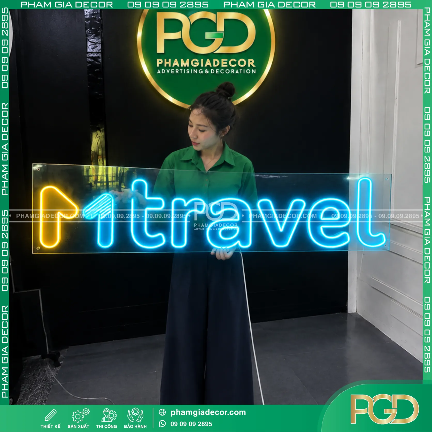 Bảng LED Neon Sign chữ 2 nét 19 Bảng LED Neon Sign chữ 2 nét