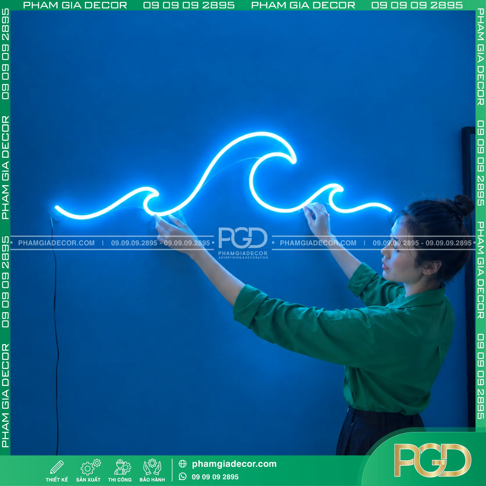 Bảng LED Neon Sign chữ 2 nét 21 Bảng LED Neon Sign chữ 2 nét