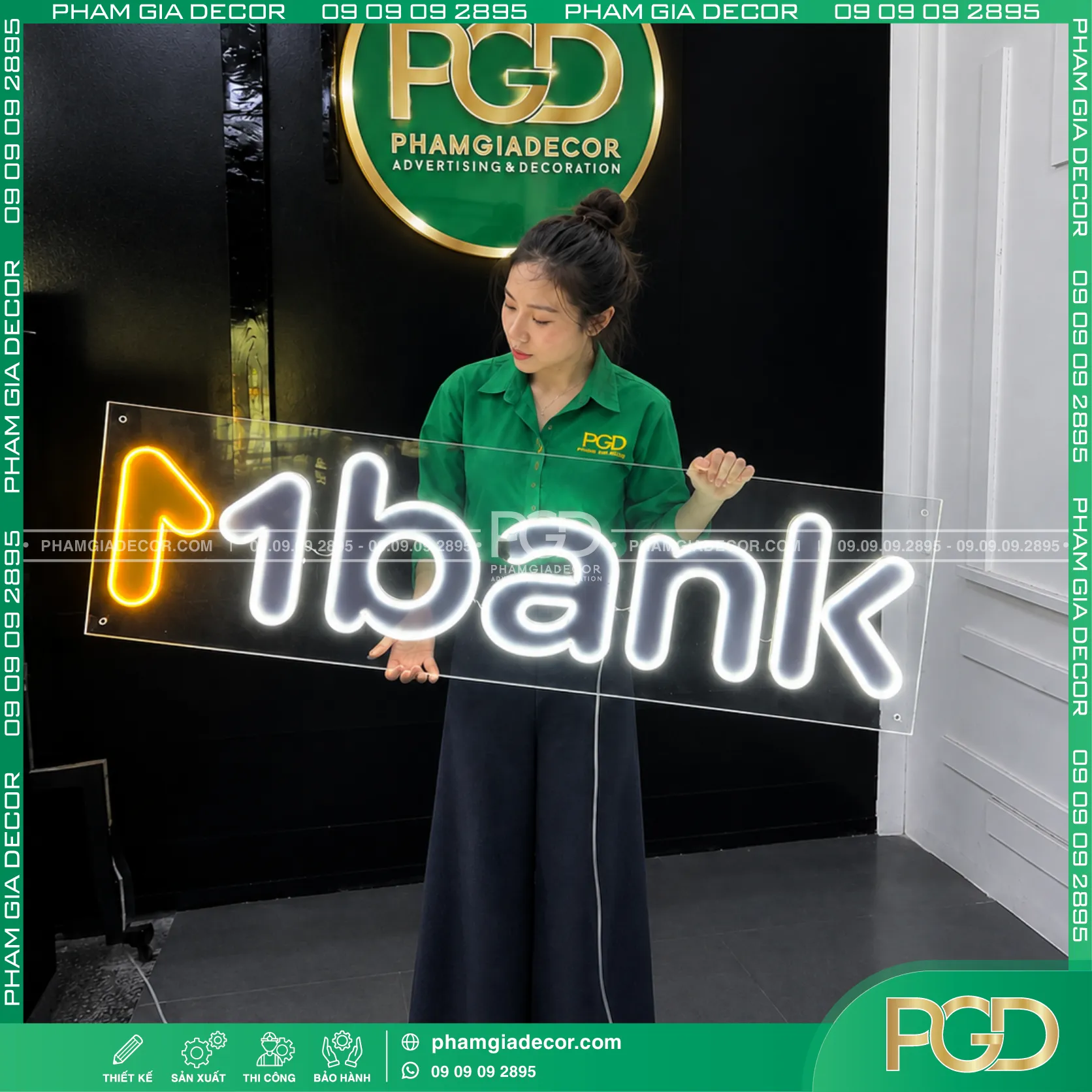 Bảng LED Neon Sign chữ 2 nét 20 Bảng LED Neon Sign chữ 2 nét