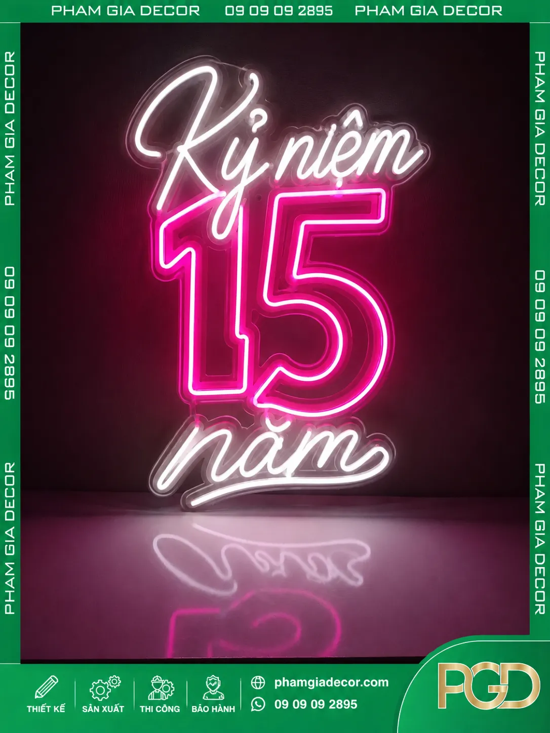 Bảng LED Neon Sign chữ 2 nét 14 Bảng LED Neon Sign chữ 2 nét