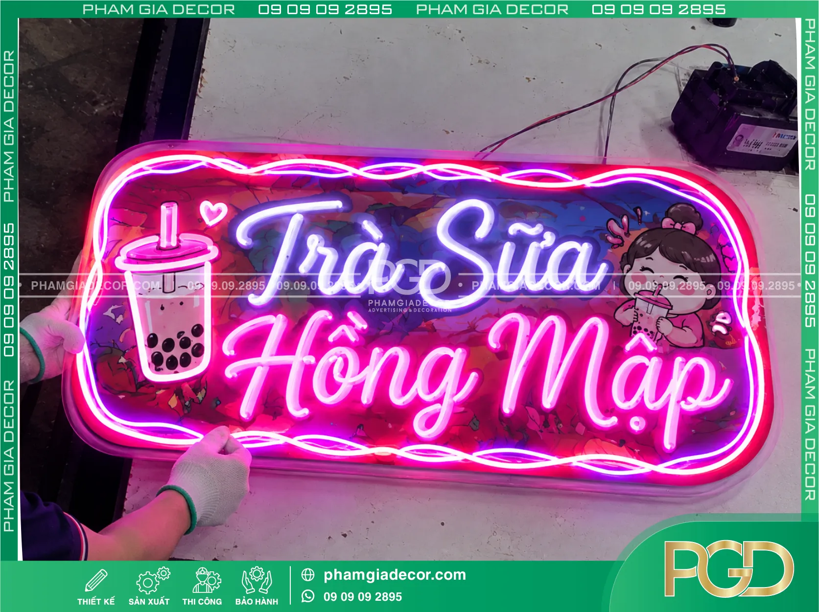 Dây led neon sign làm bảng hiệu quảng cáo 8 Dây led neon sign làm bảng hiệu quảng cáo