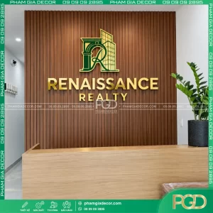 Thi công trọn gói bảng hiệu Renaissance Realty 11 thi cong bang hieu quang cao