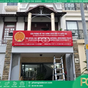 Làm Bảng Hiệu Trọn Gói Giá Rẻ Thi Công Báo Giá Tại TPHCM 10 Làm Bảng Hiệu Alu Văn Phòng Hỗ Trợ Chính Sách Đầu Tư Quốc Gia