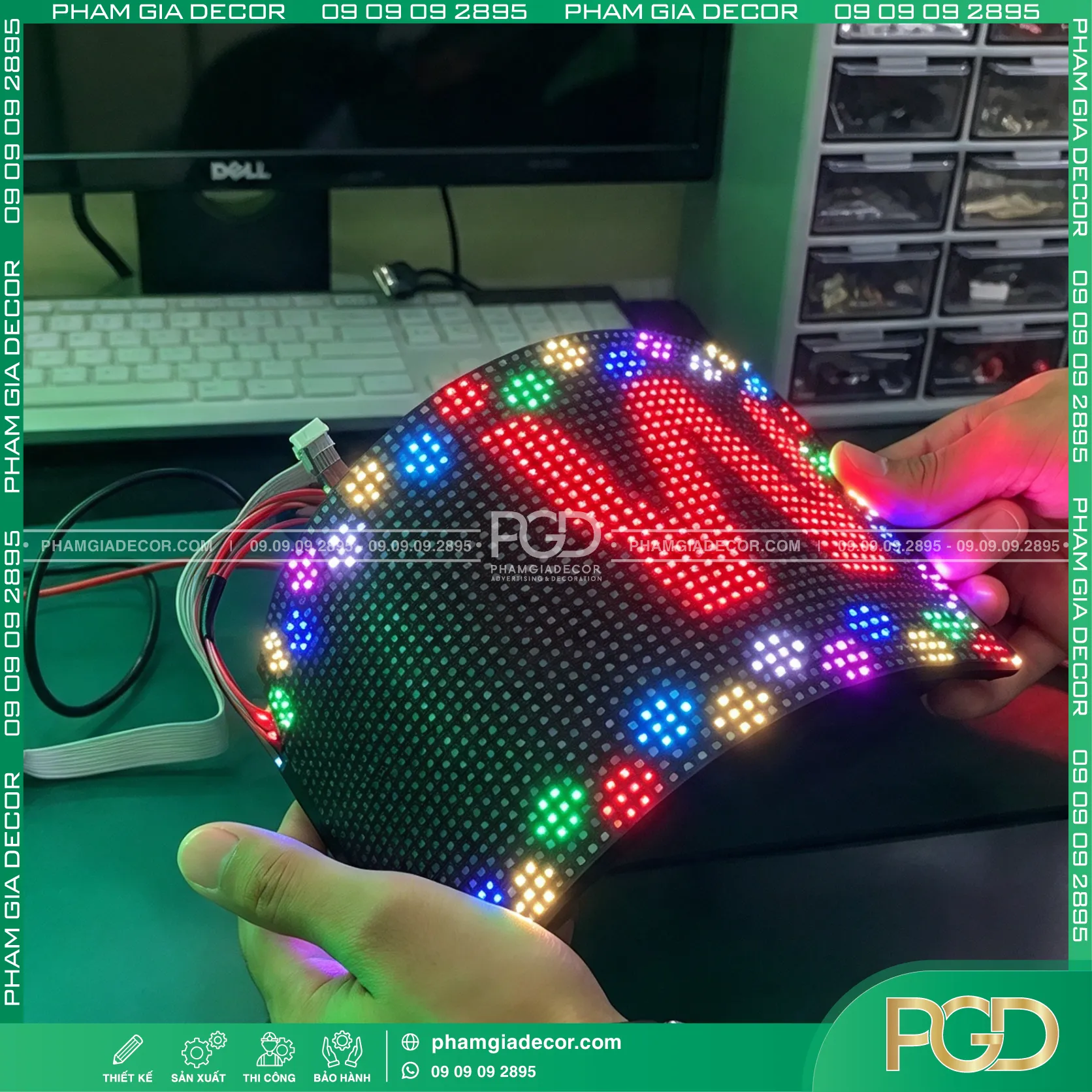 Bảng Led Ma Trận P4 Uốn Cong Theo Yêu Cầu 8 Bảng Led Ma Trận P4 Uốn Cong Theo Yêu Cầu - Ảnh 7