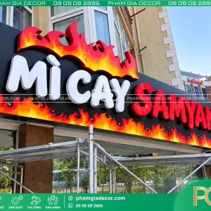 Gia Công Chữ Nổi Mica Mì Cay SamYang 7 Gia cong chu noi mica 4 1