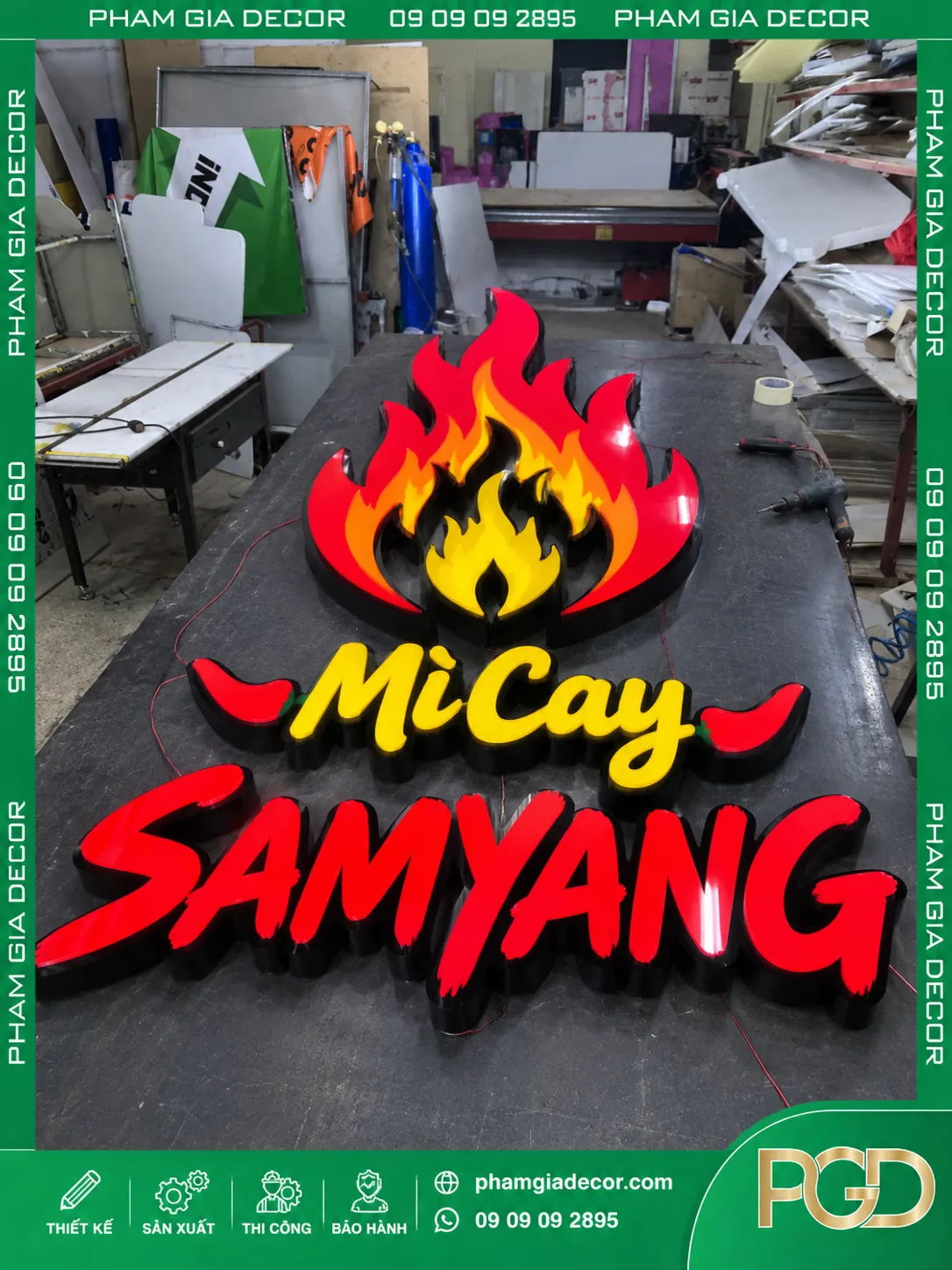 Gia Công Chữ Nổi Mica Mì Cay SamYang 5 Gia Công Chữ Nổi Mica Mì Cay SamYang - Ảnh 4