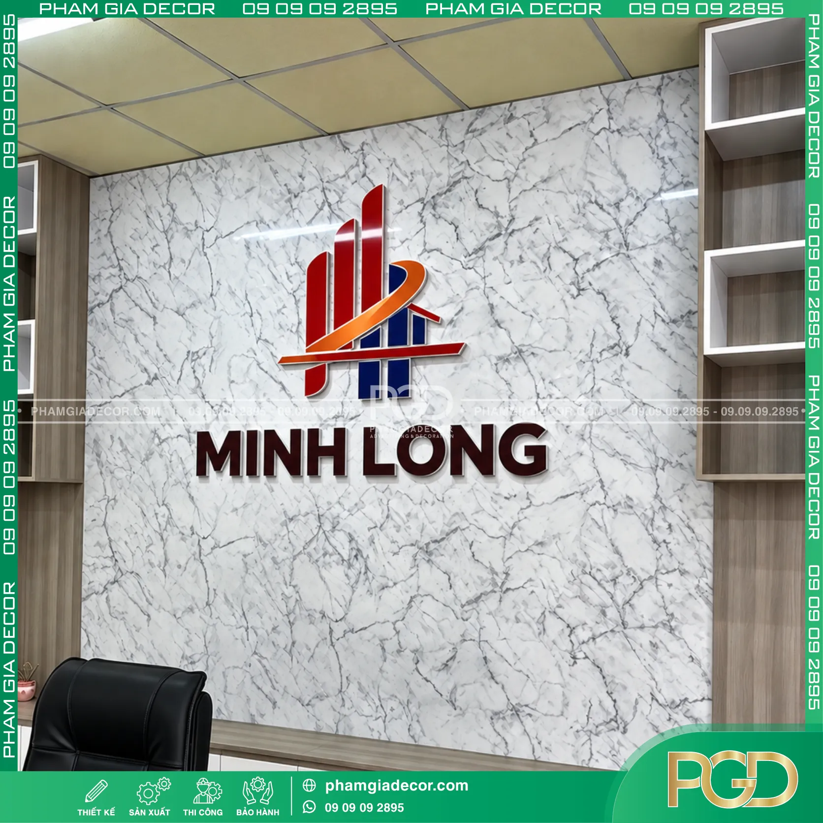 Làm bảng hiệu alu vân đá giá rẻ, uy tín HCM