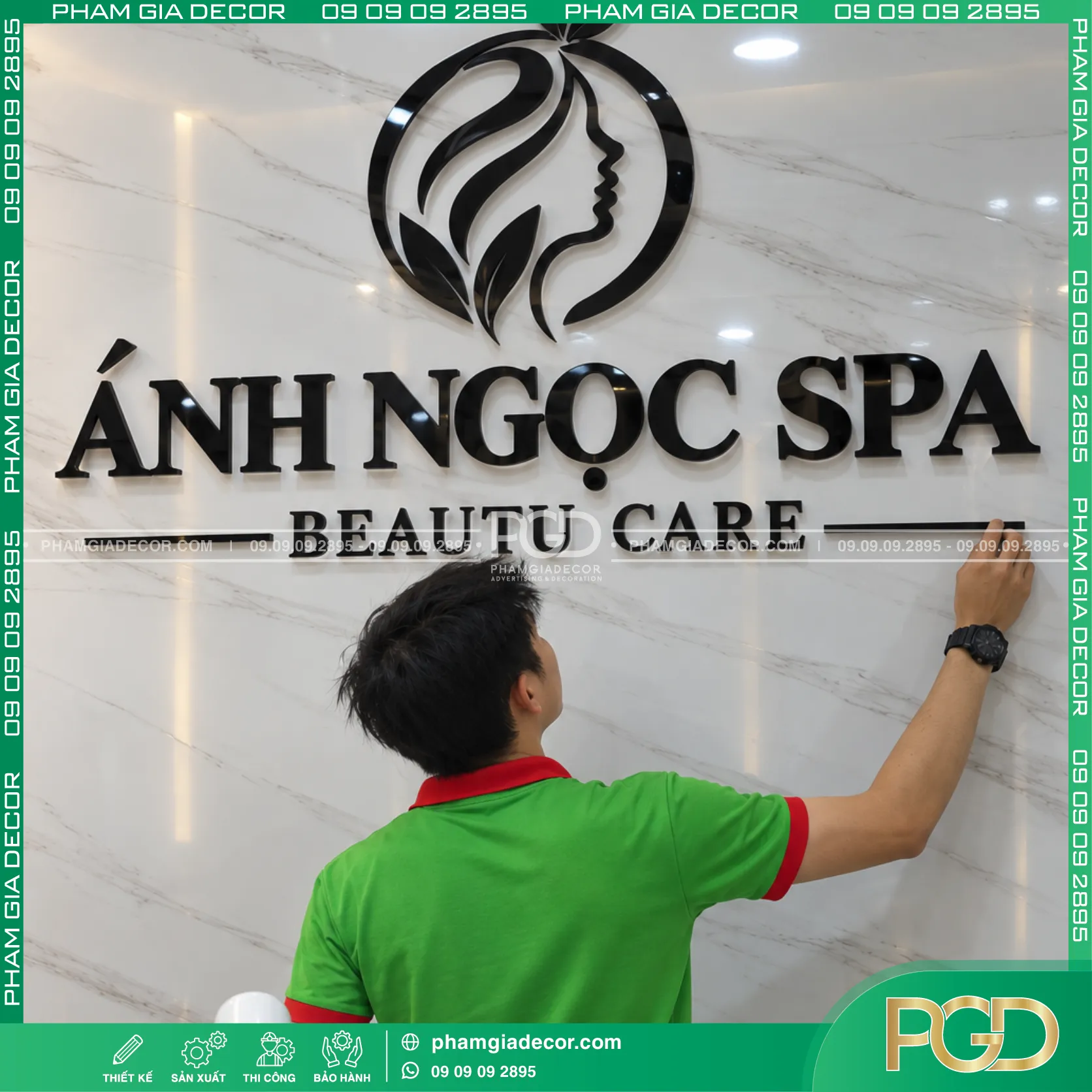 Làm bảng hiệu alu vân đá giá rẻ, uy tín HCM