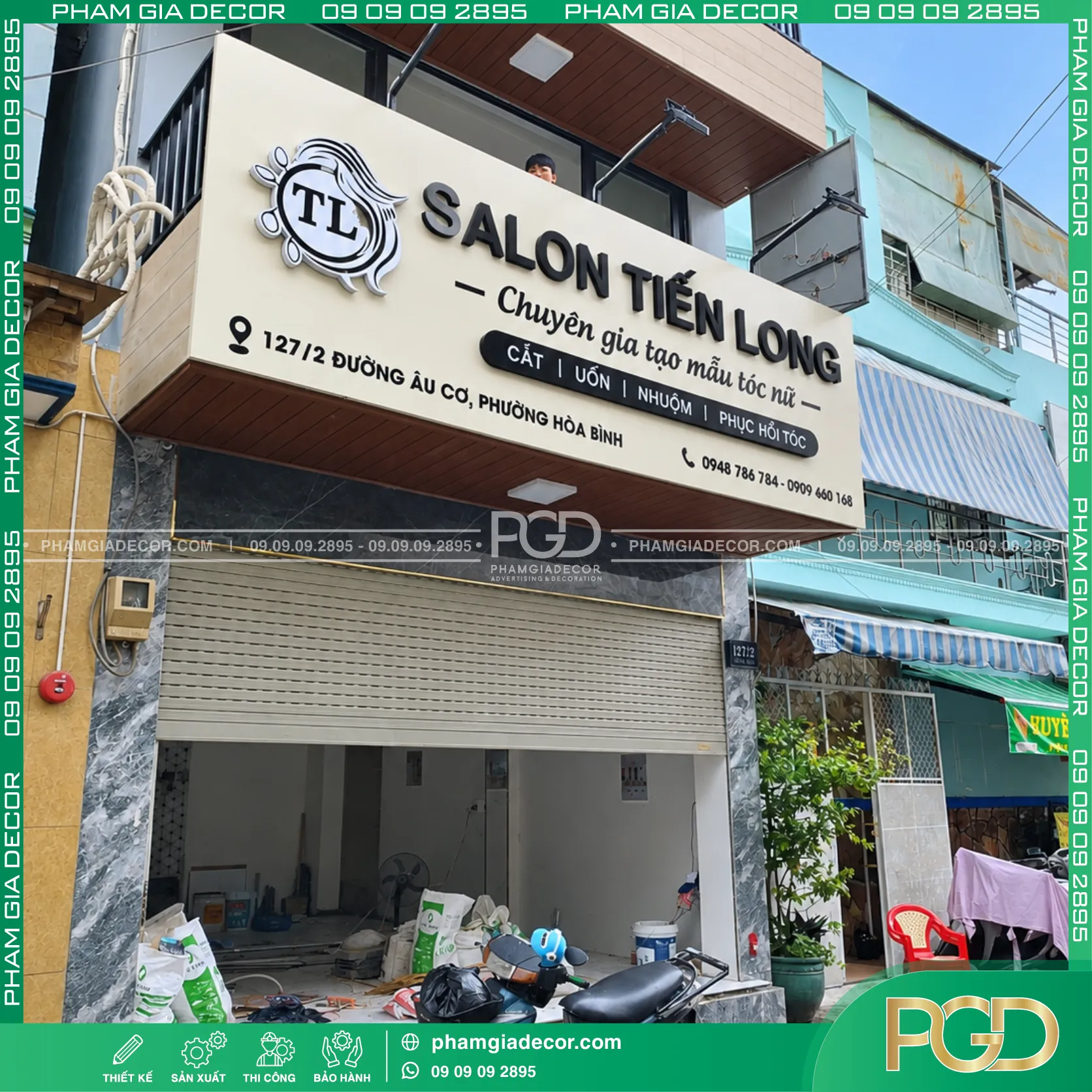 Thi Công Bảng Hiệu Trọn Gói Salon Tóc Tiến Long 17 Thi Công Bảng Hiệu Trọn Gói Salon Tóc Tiến Long