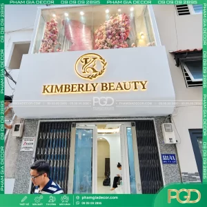 Làm Bảng Hiệu Trọn Gói Giá Rẻ Thi Công Báo Giá Tại TPHCM 12 Làm Bảng Hiệu Alu Chữ Nổi Inox Spa KIMBERLY BEAUTY