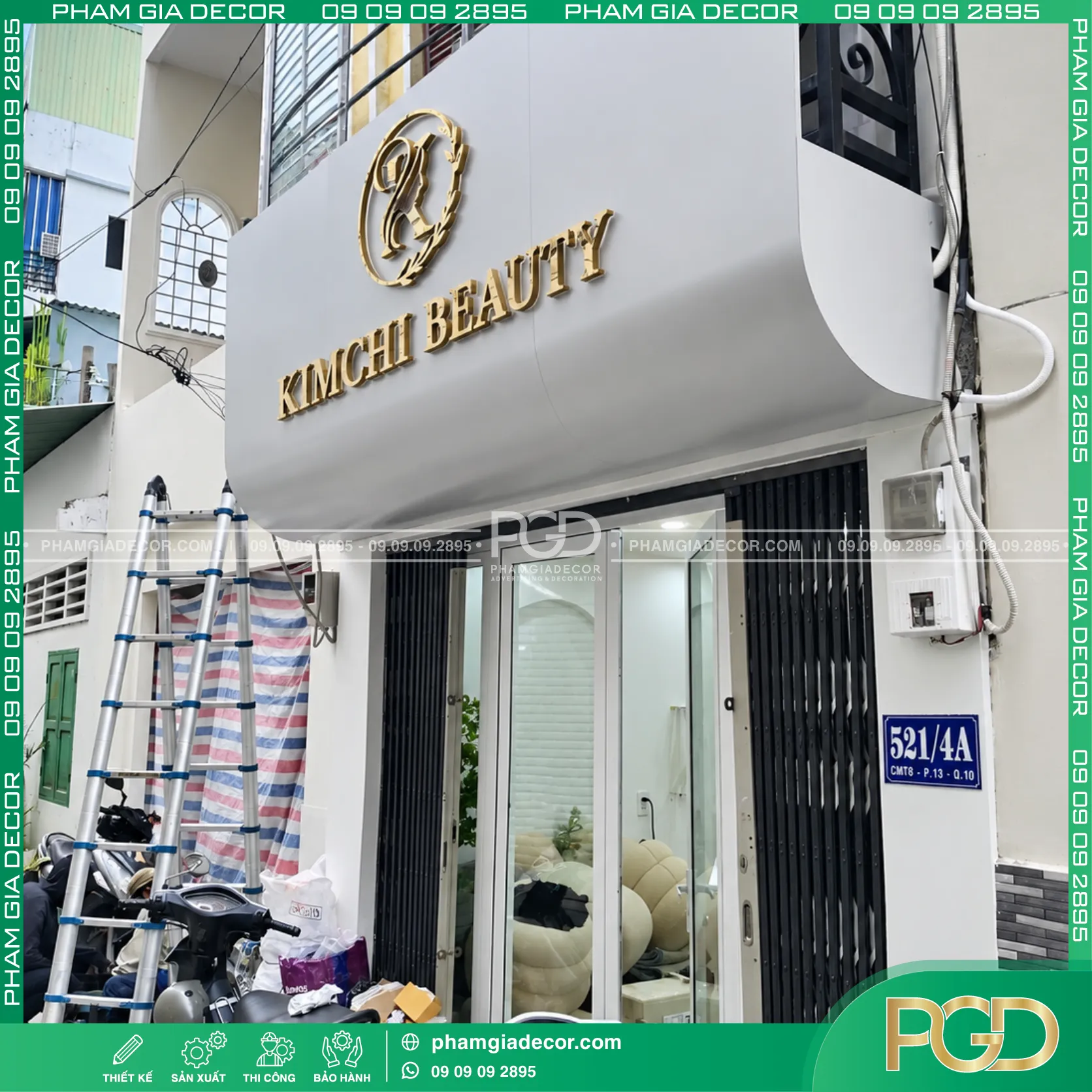 Làm Bảng Hiệu Alu Chữ Nổi Inox Spa KIMBERLY BEAUTY