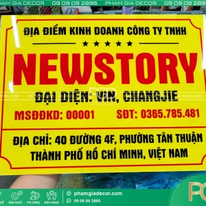 Bảng Tên Công Ty NEWSTORY