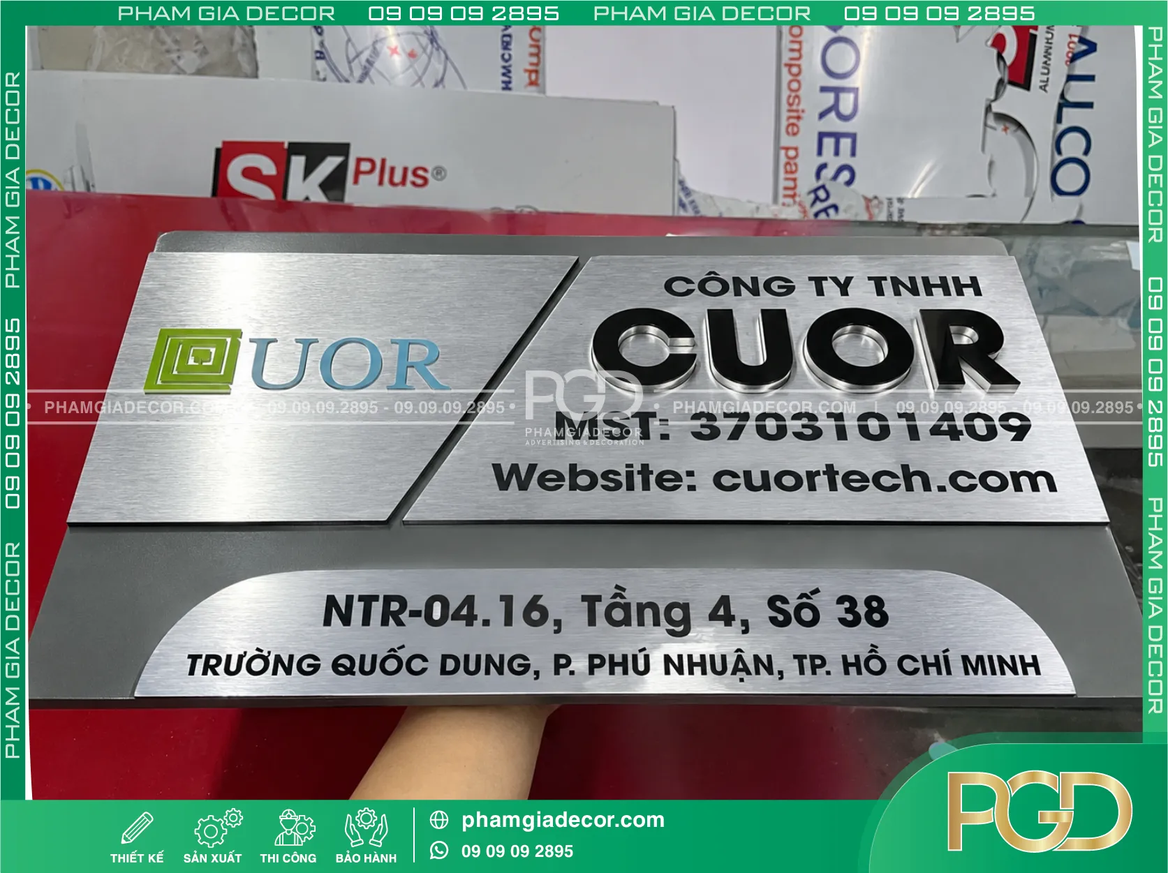 Bảng Tên Công Ty Inox Xước Chữ Nổi lấy liền tại Tphcm 3 Bảng Tên Công Ty Inox Xước Chữ Nổi lấy liền tại Tphcm - Ảnh 2
