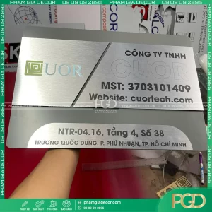 Bảng Tên Công Ty Inox Xước Chữ Nổi lấy liền tại Tphcm 11 bang ten cong ty inox 4