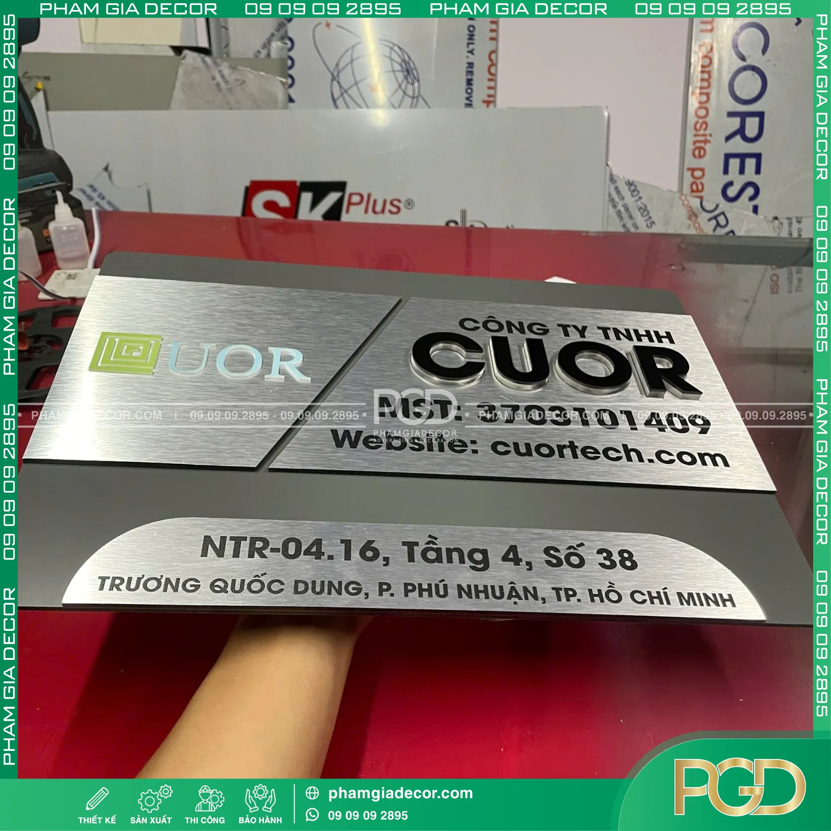 Bảng Tên Công Ty Inox Xước Chữ Nổi lấy liền tại Tphcm 17 Bảng Tên Công Ty Inox Xước Chữ Nổi lấy liền tại Tphcm