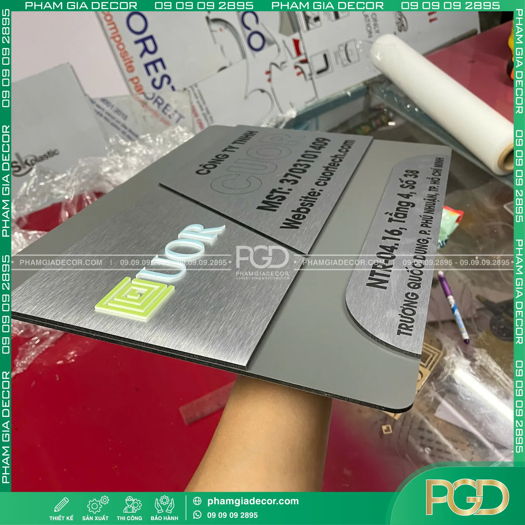Bảng Tên Công Ty Inox Xước Chữ Nổi lấy liền tại Tphcm 18 Bảng Tên Công Ty Inox Xước Chữ Nổi lấy liền tại Tphcm