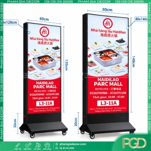 Hộp đèn chân đứng hai mặt 12 hop den chan dung hai mat