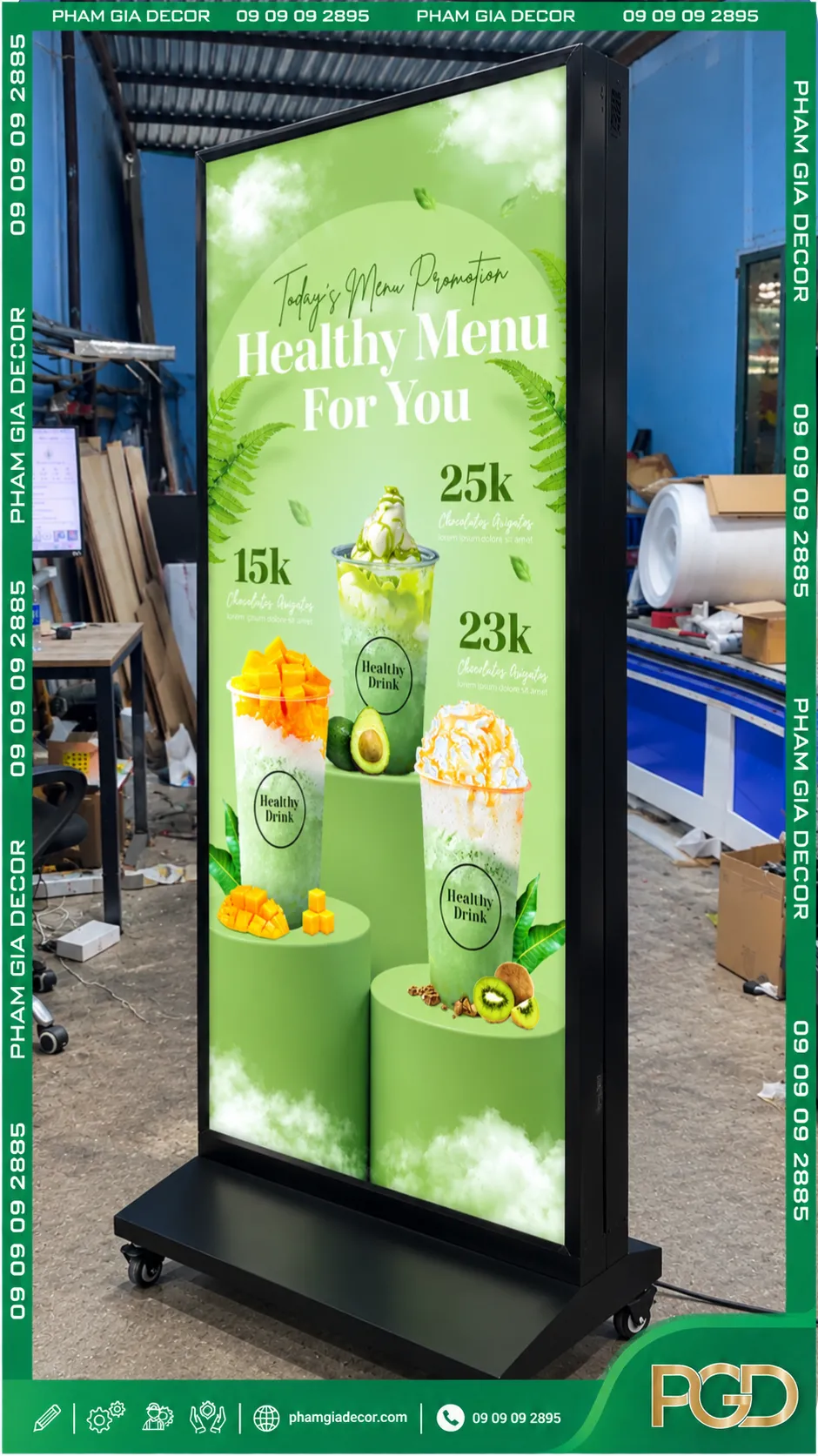 Hộp Đèn Nhét Cạnh Khung Nhôm Cao Cấp 5 Hộp Đèn Nhét Cạnh Khung Nhôm Cao Cấp - Ảnh 4