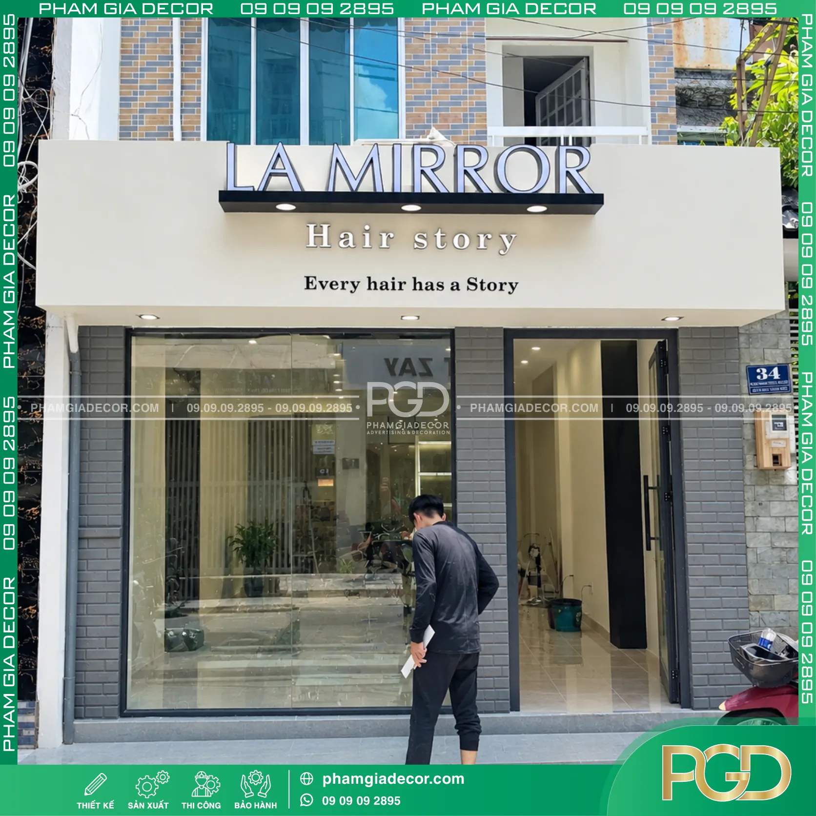 Làm Bảng Hiệu Trọn Gói Salon tóc La Mirror Hair Story 5 Làm Bảng Hiệu Trọn Gói Salon tóc La Mirror Hair Story - Ảnh 4