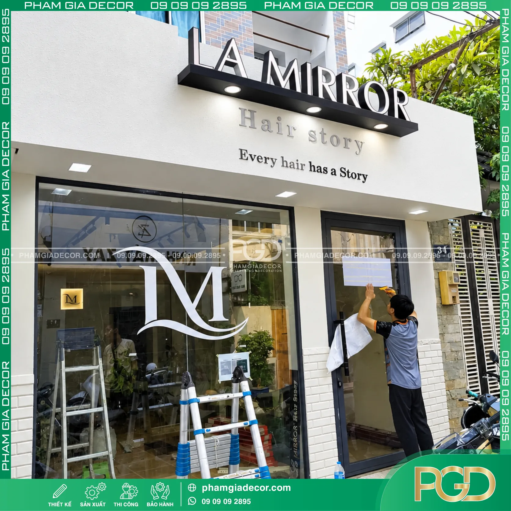 Làm Bảng Hiệu Trọn Gói Salon tóc La Mirror Hair Story 18 Làm Bảng Hiệu Trọn Gói Salon tóc La Mirror Hair Story