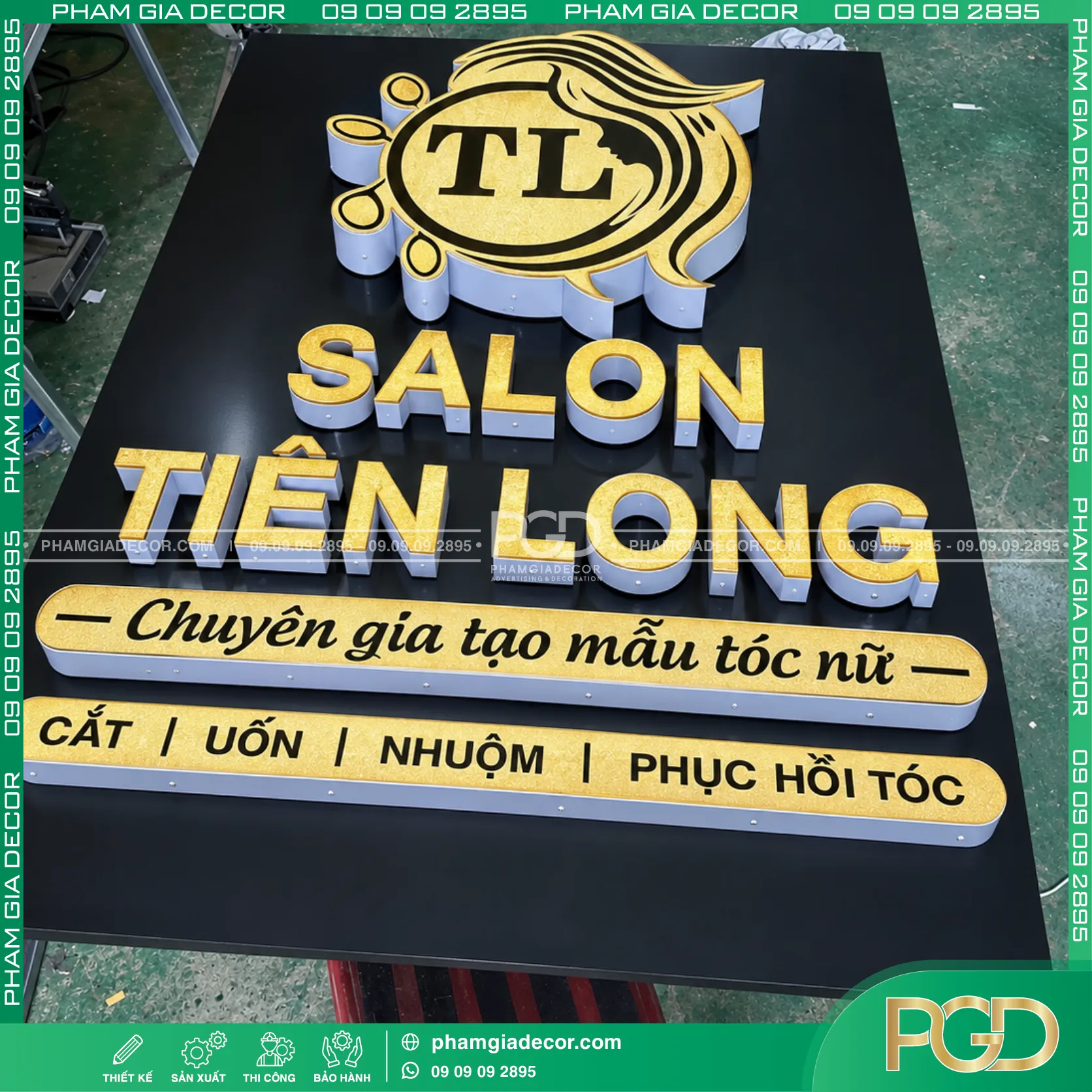 Thi Công Bảng Hiệu Trọn Gói Salon Tóc Tiến Long 18 Thi Công Bảng Hiệu Trọn Gói Salon Tóc Tiến Long