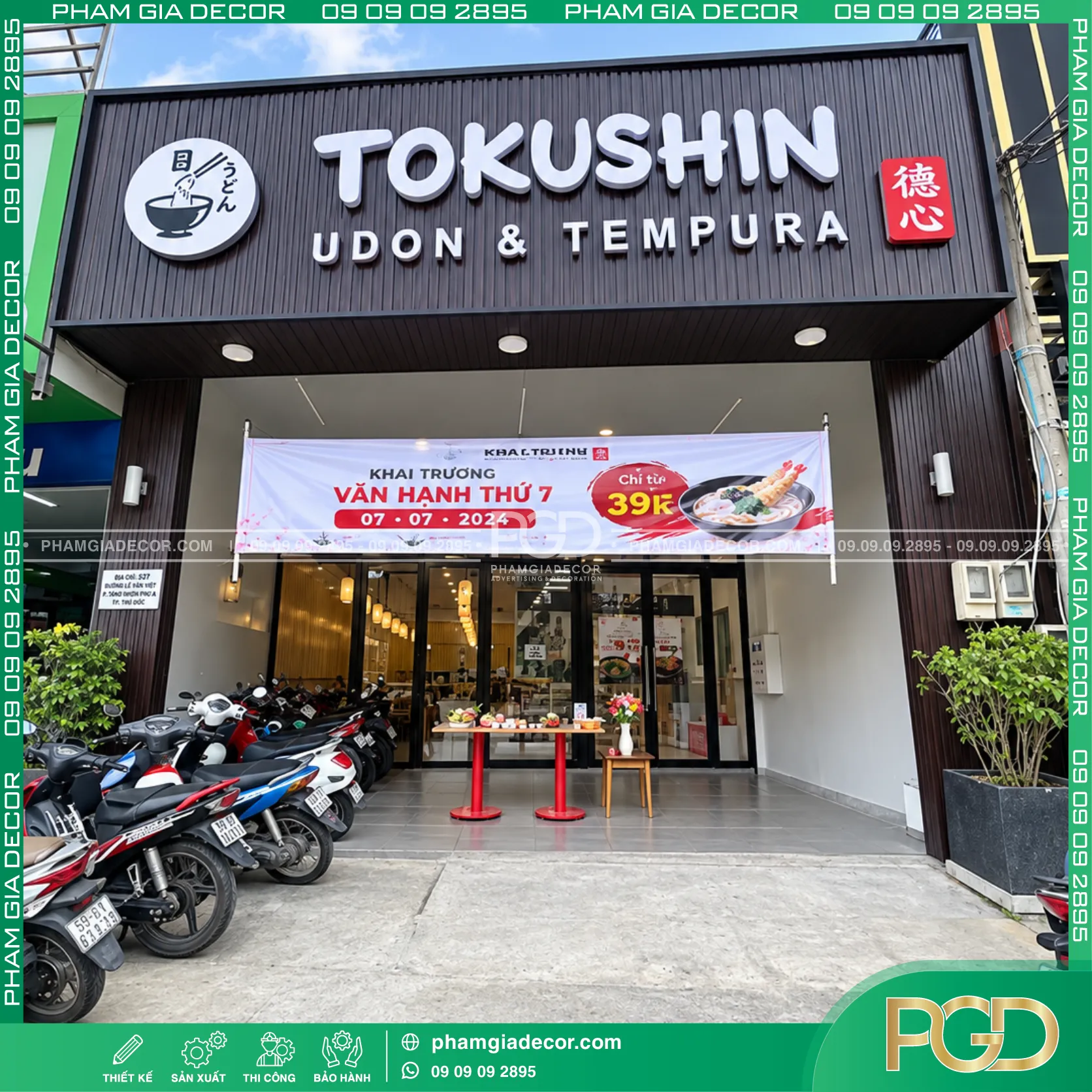 Làm bảng hiệu trọn gói quán mì Tokushin 18 lam bang hieu tron goi tokushin 13