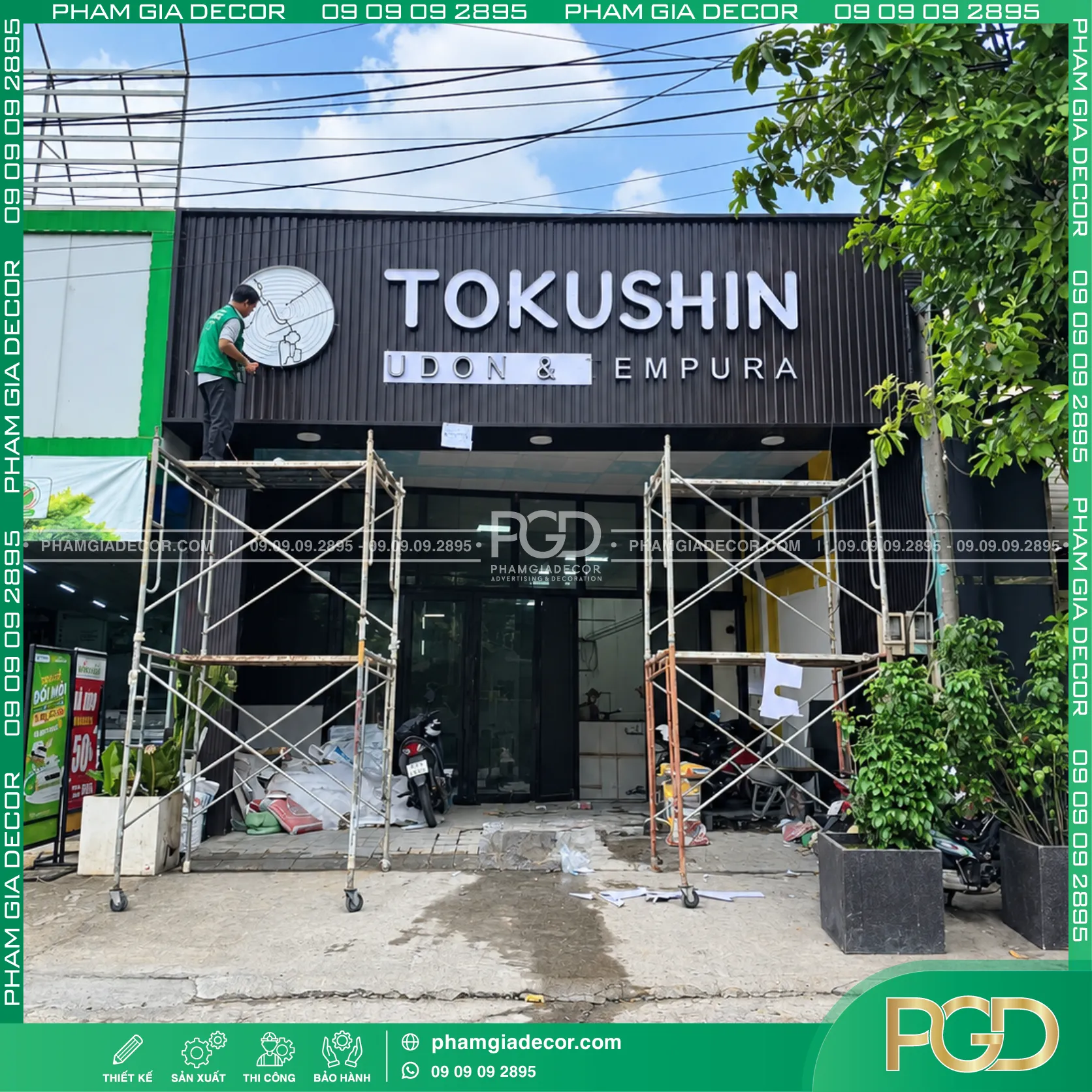 Làm bảng hiệu trọn gói quán mì Tokushin 15 lam bang hieu tron goi tokushin 3
