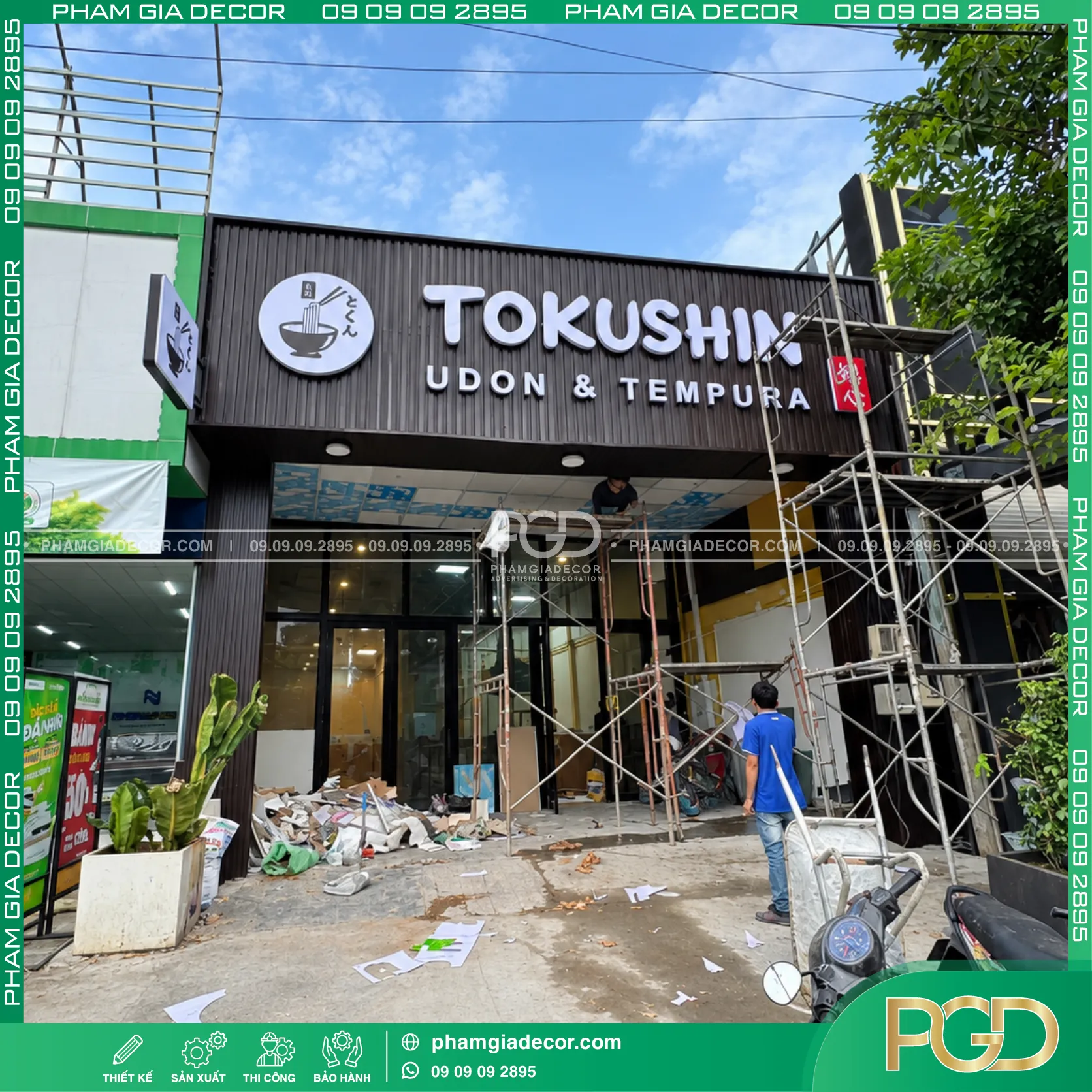 Làm bảng hiệu trọn gói quán mì Tokushin 14 lam bang hieu tron goi tokushin 5