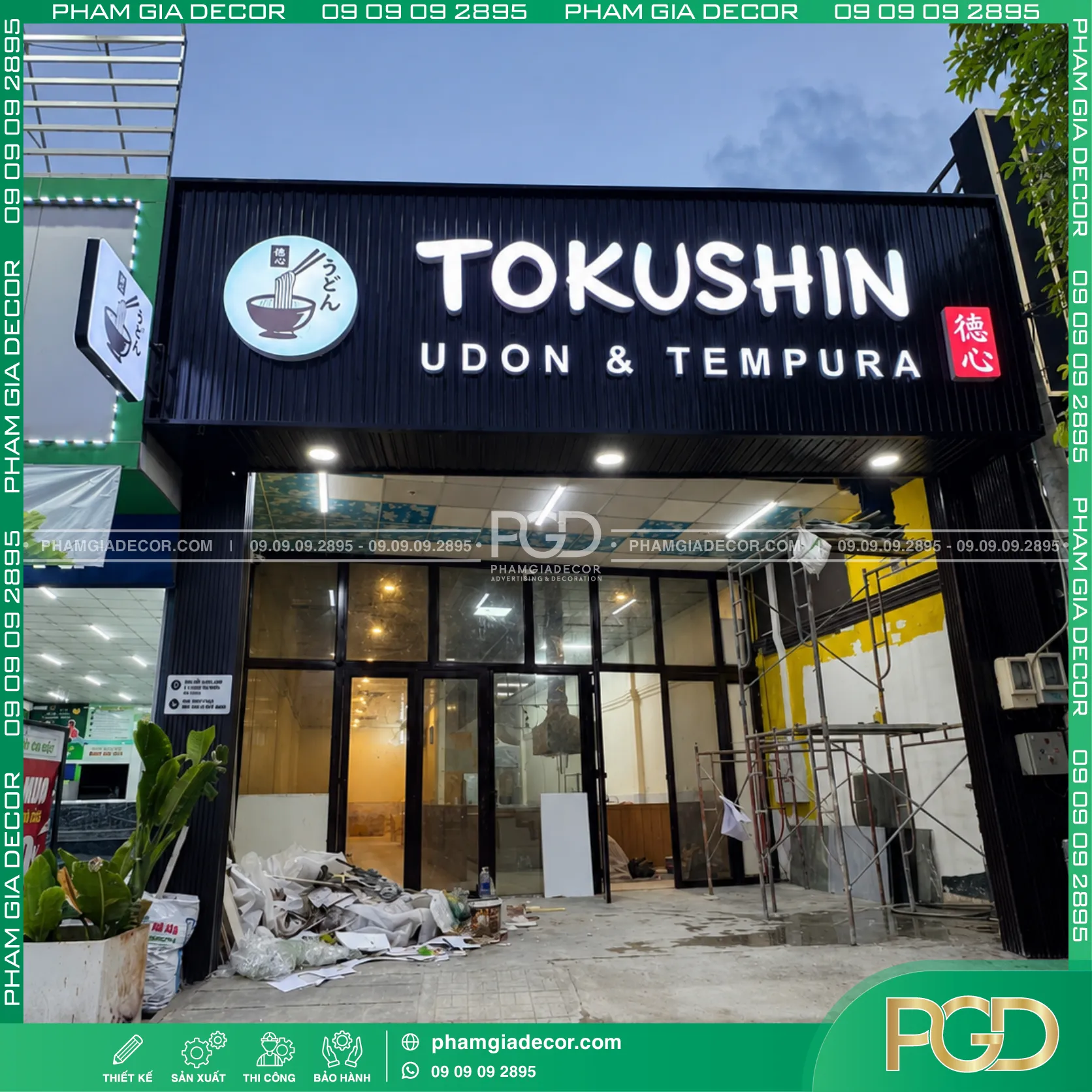 Làm bảng hiệu trọn gói quán mì Tokushin 19 lam bang hieu tron goi tokushin 8